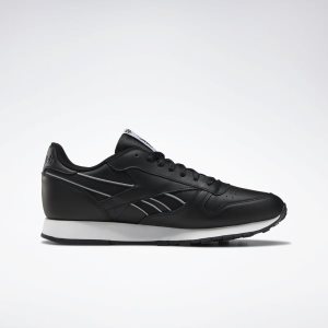 Adidasy Męskie Reebok Classic Leather Czarne/Białe PL 65JMLGX